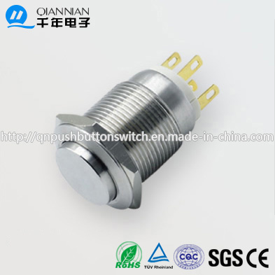 Qn19-E6 19mm Momentary|Latching Elevated Head Pin Terminal Metal Push Button Switch